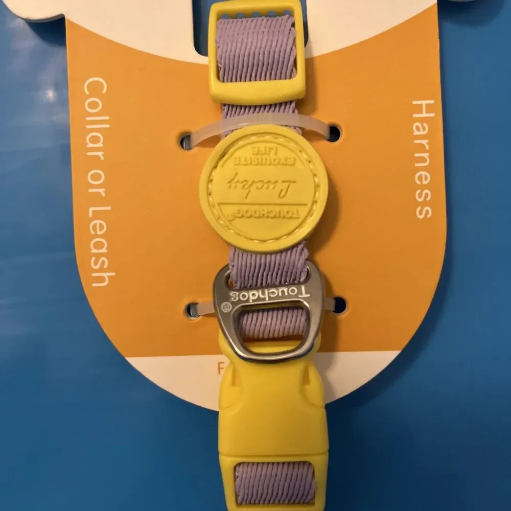 Touchdog Small Stylish No Pull Small Dog/Cat Harness &Leash Set Unisex Colorful